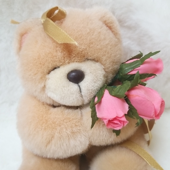 Super Cute Forever Friends Bear with Rose Banquet 6" - Picture 2 of 7